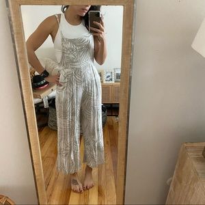 Rip curl white & grey overalls size medium